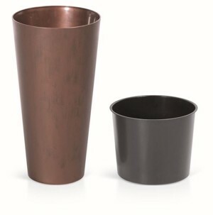 Prosperplast Kvetináč Tubus Effect patinujúca oceľ, varianta 15 cm