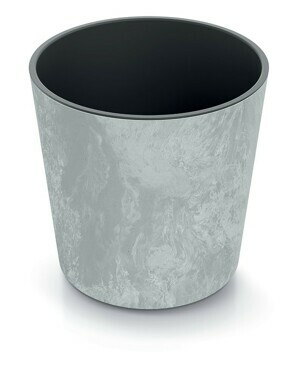 Prosperplast Květináč NURBI ROUNDED BETON EFFECT šedivý, varianta 25 cm