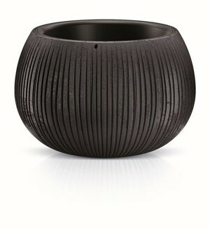 Prosperplast Obal na kvetináč s vložkou Bowl čierny, varianta 14,4 cm