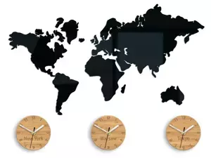 ModernClock 3D nalepovacie hodiny Earth čierne