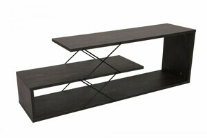 Hanah Home TV stolík Zigzag 120 cm tmavo hnedý