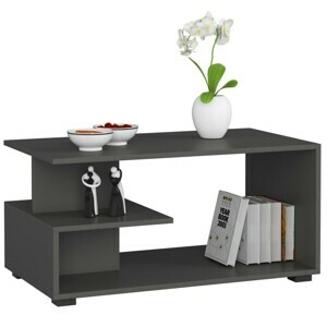 Ak furniture Konferenčný stolík Pin grafitovo šedý