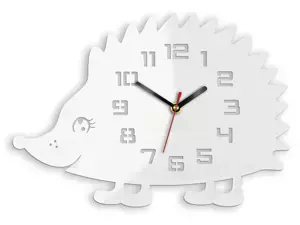 ModernClock Nástenné hodiny Ježko biele