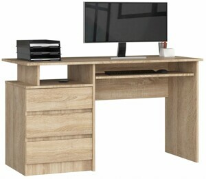 Ak furniture Volně stojící psací stůl CLP 135 cm dub sonoma