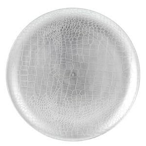 Excellent Houseware Dekoračný tanier strieborný 33 cm