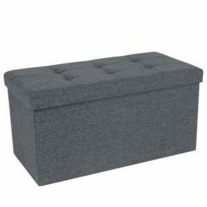 SONGMICS Taburet Deneto tmavě šedý