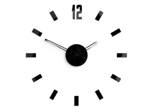 ModernClock 3D nalepovacie hodiny Point čierne