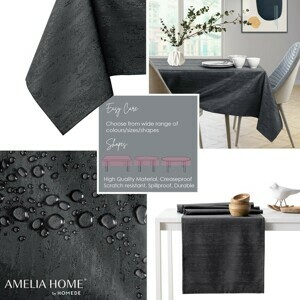 Obrus AmeliaHome VESTA BRD tmavosivý, velikost 100x100