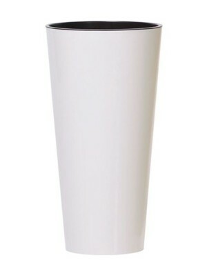 Prosperplast Kvetináč Tubus Slimmer biely lesklý, varianta 15 cm