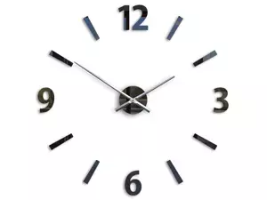 ModernClock 3D nalepovacie hodiny Klaus čierne