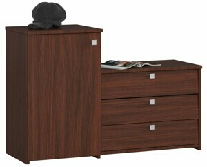 Ak furniture Skriňa na topánky s komodou S16 wenge