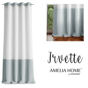 Záclona AmeliaHome Irvette strieborná, velikost 140x250