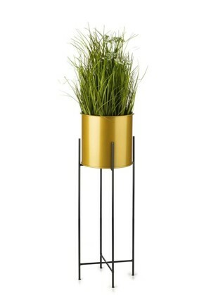 HowHomely Stojaci kvetináč GOLDEN 75 cm zlatý