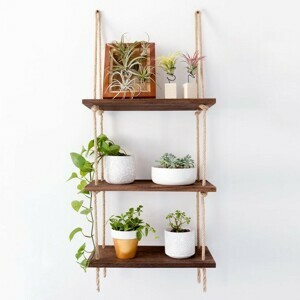 Hanah Home Nástenná polica Shelf orech