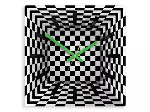 ModernClock Nástenné hodiny Ilusion čiernobiele