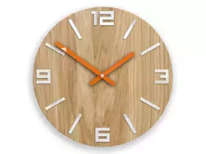 ModernClock Nástenné hodiny Arabic hnedo-bielo-oranžové