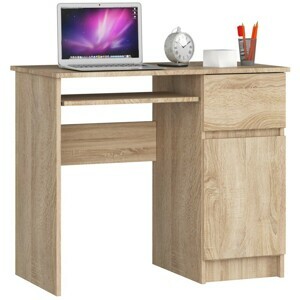 Ak furniture Písací stôl PIKSEL 90 cm dub sonoma pravý