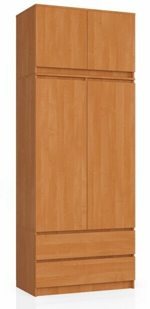 Ak furniture Šatní skříň s nástavcem Star 90 cm olše