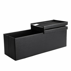 SONGMICS Taburetka Delorm čierna