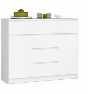 Ak furniture Komoda 120 cm K017 biela