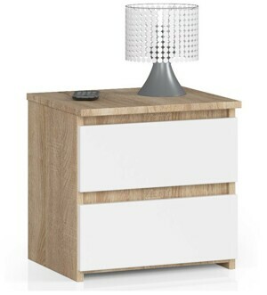 Ak furniture Nočný stolík CL2 40 cm dub sonoma/biely