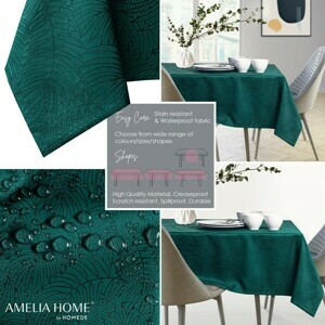 Obrus AmeliaHome GAIA BRD tmavozelený, velikost 100x100