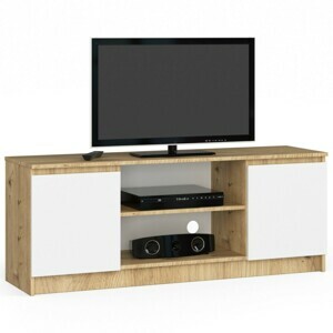 Ak furniture TV stolík Beron 140 cm dub artisan/biela