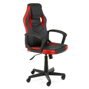 Ak furniture Otočná herní židle FERO II černo-červená
