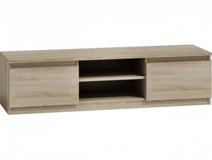 TP Living Televizní stolek DELUKO s dřevěnou policí 140 cm dub sonoma
