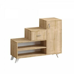 Hanah Home Botník Retro 90x77 cm dub zafírový