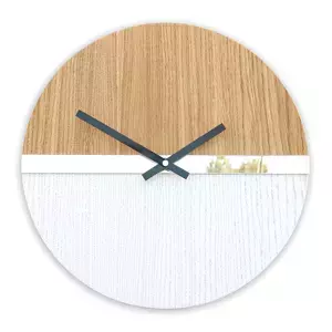 ModernClock Nástenné hodiny Dab hnedé