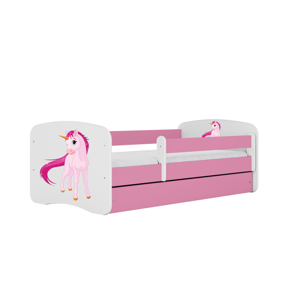 Kocot kids Detská posteľ Babydreams jednorožec ružová, varianta 70x140, bez šuplíků, bez matrace