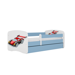 Kocot kids Detská posteľ Babydreams závodné auto modrá, varianta 70x140, bez šuplíků, bez matrace