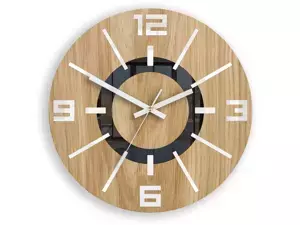 ModernClock Nástenné hodiny ALLADYN Wood hnedé