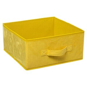 5five Simply Smart Úložný textilný box Volk 31x15 cm žltý