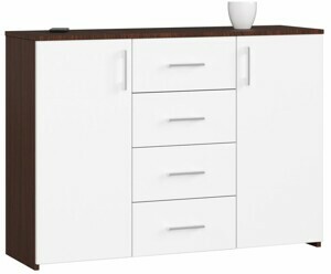 Ak furniture Komoda Torvi K 110 cm wenge/biela