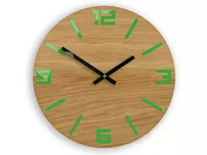 ModernClock Nástenné hodiny Arabic hnedo-zelené