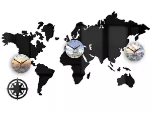 ModernClock 3D nalepovacie hodiny Cities čierne