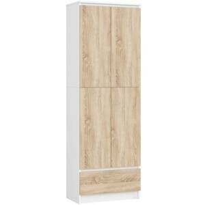 Ak furniture Skriňa Rexa 60 cm biela/dub sonoma