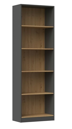 TP Living Knižnica R60 antracit/dub artisan