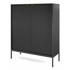 Piaski Komoda Nova 104 cm černá/černý rám