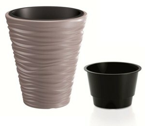Prosperplast Kvetináč Small Sand s vložením svetlohnedý, varianta 29,5 cm