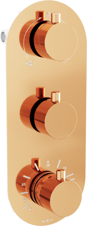 Termostatická batéria MEXEN KAI vaňovo - sprchová batéria rose gold