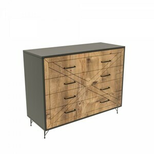 Hanah Home Komoda Comfort 80 cm borovica atlantická/antracit