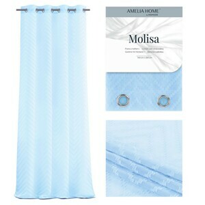 Záclona AmeliaHome Molisa svetlo modrá, velikost 140x250