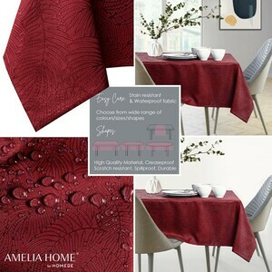 Obrus AmeliaHome GAIA BRD tmavočervený, velikost 100x100