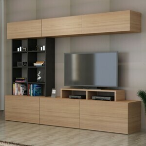 Hanah Home Obývacia stena Sasa dub/antracit