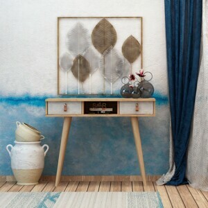 Hanah Home Konzolový stolík Lawen 100 cm dub přírodní