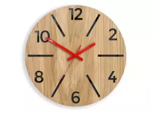 ModernClock Nástenné hodiny Akselod hnedo-červené