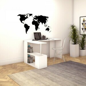 Hanah Home Rohový písací stôl Gelincik biely